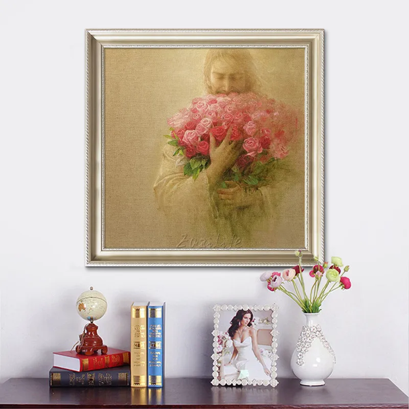 

Jesus Christ Jesus Canvas Posters and Prints Wall Art Pictures for living room Home Decor cuadros decoracion Oil painting 202