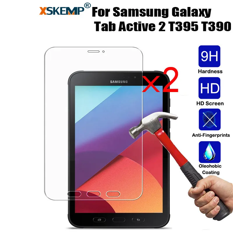 Xskemp 2 шт./лот Премиум закаленное Стекло для Samsung Galaxy Tab Active T395 T390 0.3 мм Экран