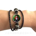 A Mad Tea вечерние Mad Hatter March Hare сказка искусство Классический браслет Алиса в стране чудес черныйкоричневый 2 цвета кожаный браслет