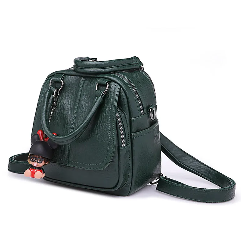 Brand Women Leather Backpack Famous Designer Multifunction Backpacks Girls Shoulder Bag For Female Rucksack mochila mujer XA478H