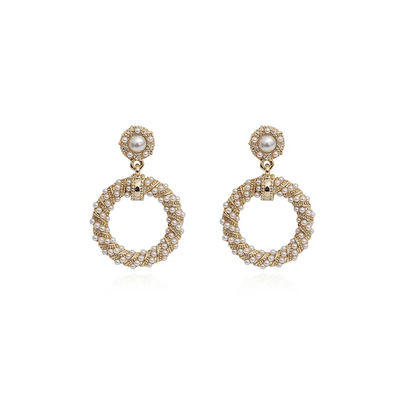 Инкрустированные жемчугом серьги дизайн ювелирные изделия 2019