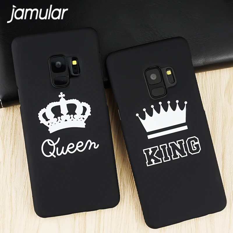 Чехол JAMULAR для влюбленных корона король королева чехол Samsung S8 S9 жесткие матовые
