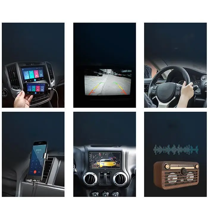 7 &quot2 Din автомагнитола Авто Стерео MP5 плеер сенсорный экран AUX TF USB FM Bluetooth DVD видео