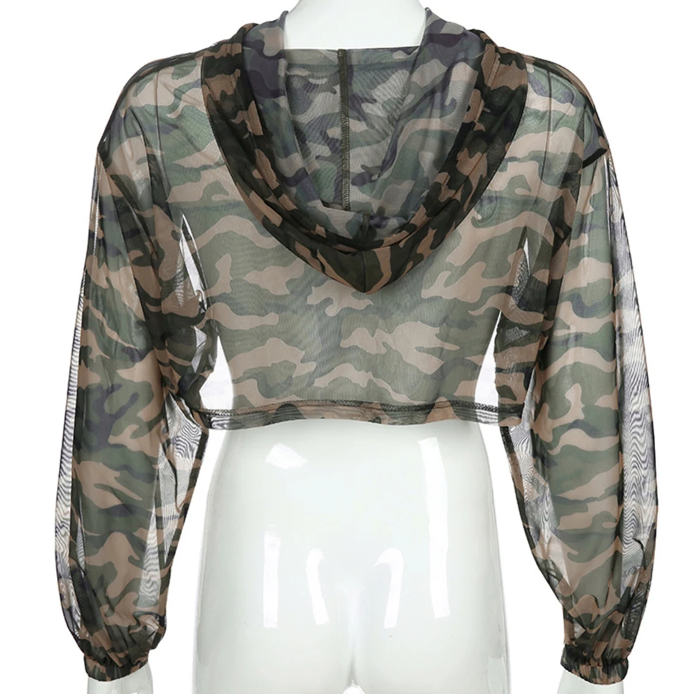 Женская футболка с длинным рукавом камуфляжный топ капюшоном сексуальные шорты