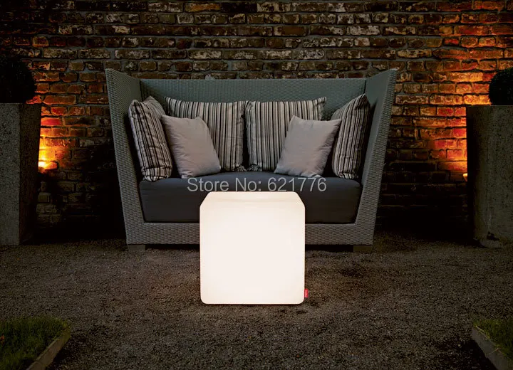 Waterproof 30CM LED Stool square cube luminous Led Furniture Chair light for home/bar/cafe house/nightclub/party decorative | Лампы и
