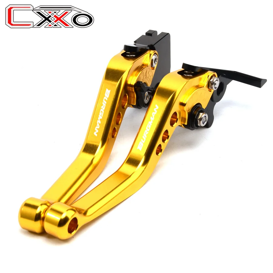 Короткий CNC мотоцикл регулируемый тормозной рычаг сцепления логотип для SUZUKI Burgman
