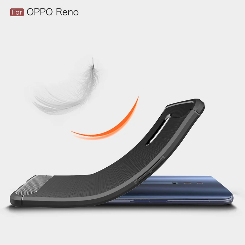 Чехол для OPPO Reno/OPPOReno ударопрочный бампер из углеродного волокна прочный защитный