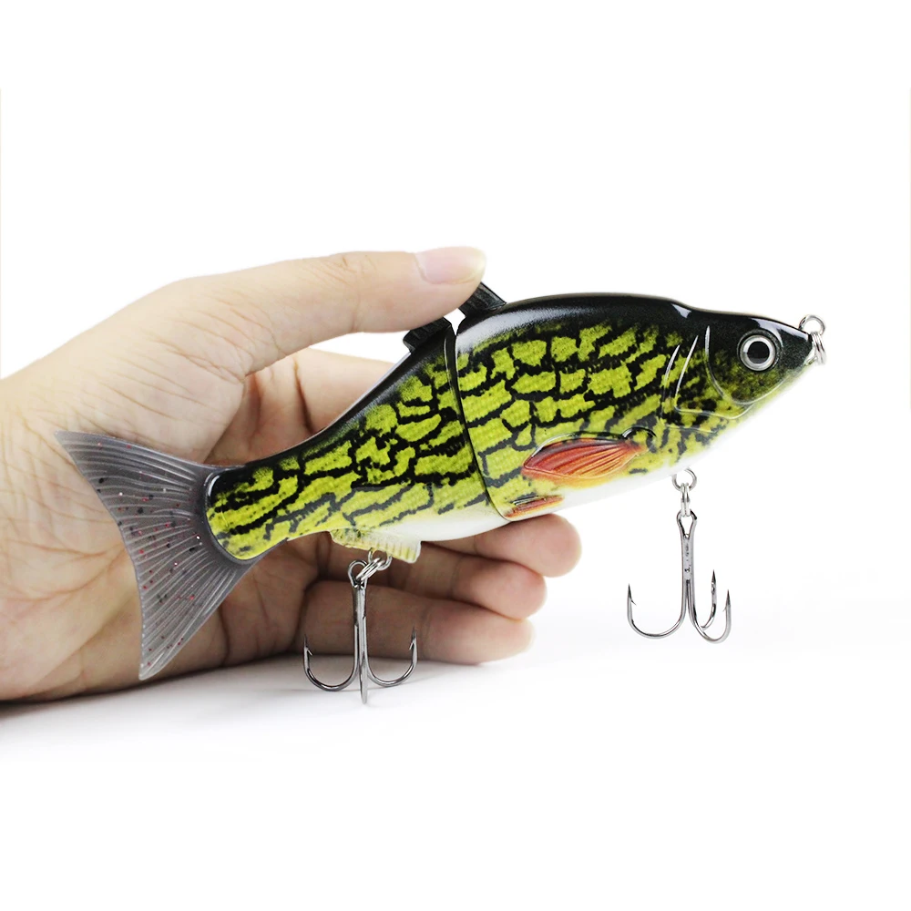 Mmlong " рыбалка приманку 2 сегмент яркое представление swimbait искусственные Crankbait плавающей Жесткий приманки 4# крюк снасти MML16-S
