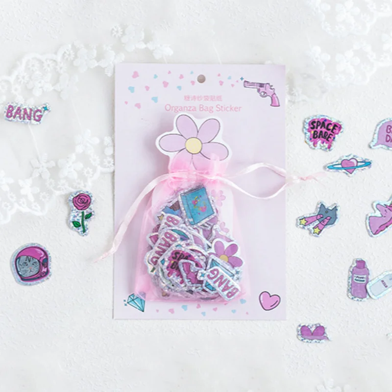 100pcs/pack Cute Cartoon Laser Paper Sticker DIY Papeleria Stationary Scrapbooking Dairy Photo Album Decorative Label Stickers | Канцтовары
