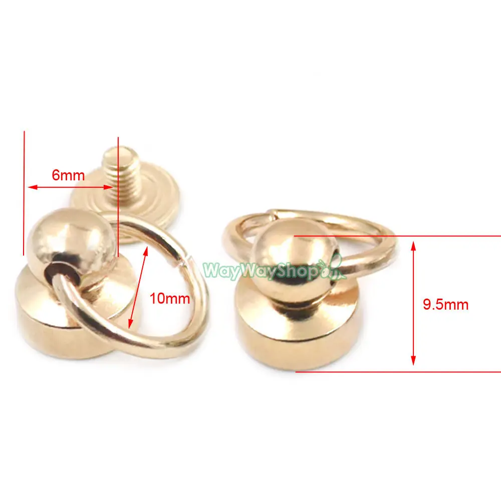 50 комплектов твердая латунная головка кнопка шпилька отвертка 10 мм