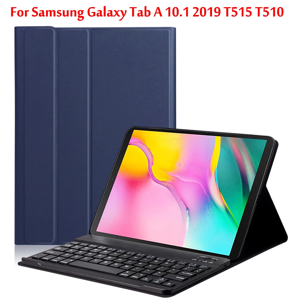 

Bluetooth keyboard case For Samsung Galaxy Tab A 10.1 2019 SM-T510 SM-T515 T510 T515 wireless keyboard tablet cover