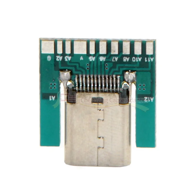 DIY 24pin USB-C USB 3 1 Type C штекер и гнездо разъем SMT Тип с ПК плата комплект Бесплатная