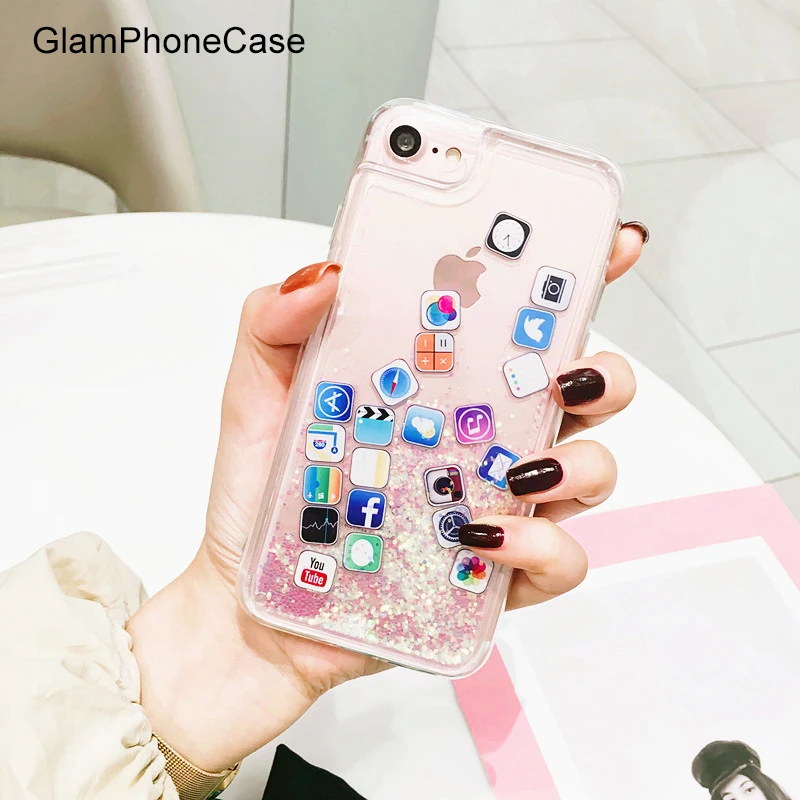 Чехол GlamPhoneCase для iphone X 8 8plus 7 7plus 6 6plus 6S + милый мягкий резиновый чехол | Мобильные
