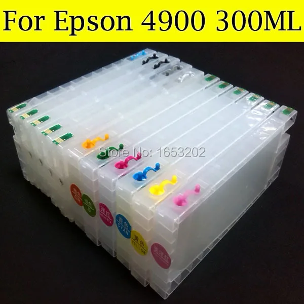 Многоразовые картриджи для принтера EPSON 300 с чипом автосброса 11 шт./лот 4900 мл|ink