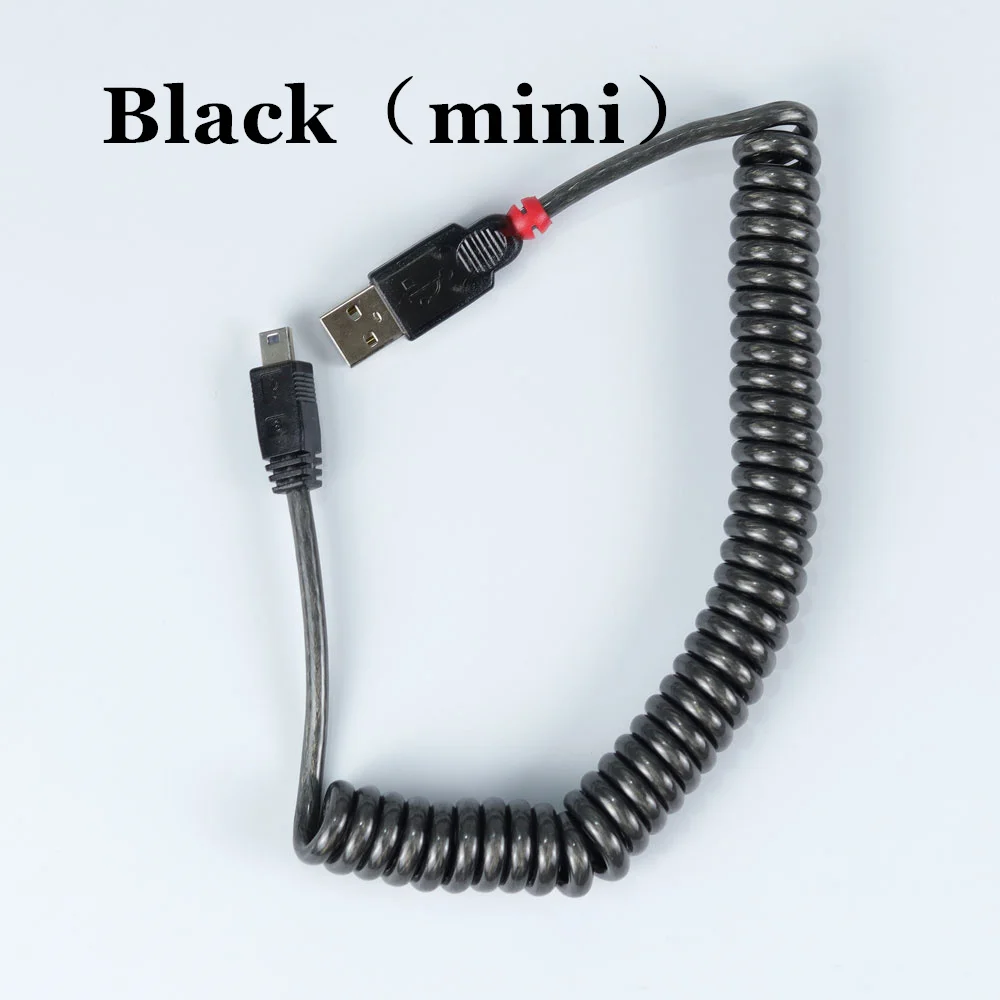 LINDY USB Спиральный кабель провод механическая клавиатура GH60 USB кабель мини USB порт для покера 2 GH60 Комплект клавиатуры DIY - Цвет: Lindy mini  Black