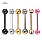Пирсинг-штанга для языка кольцо Starbeauty из нержавеющей стали для пирсинга языка, пирсинг для соска, ювелирные изделия для пирсинга завитка раковины, 18 мм, 14G, 2 шт.