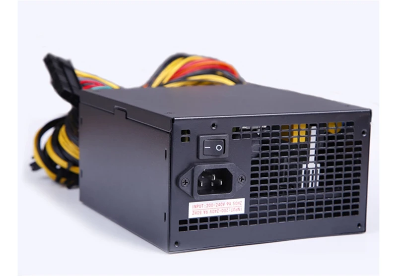 Lianli 80plus gold mining rig 1600W power supply asic bitcoin ethereum coin miner sever PSU motherboard source RX560 R570 580