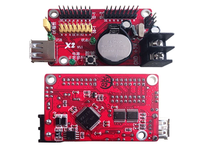 32x1024 пикселей Одноцветный и двухцветный светодиодный контроллер дисплея X2 usb
