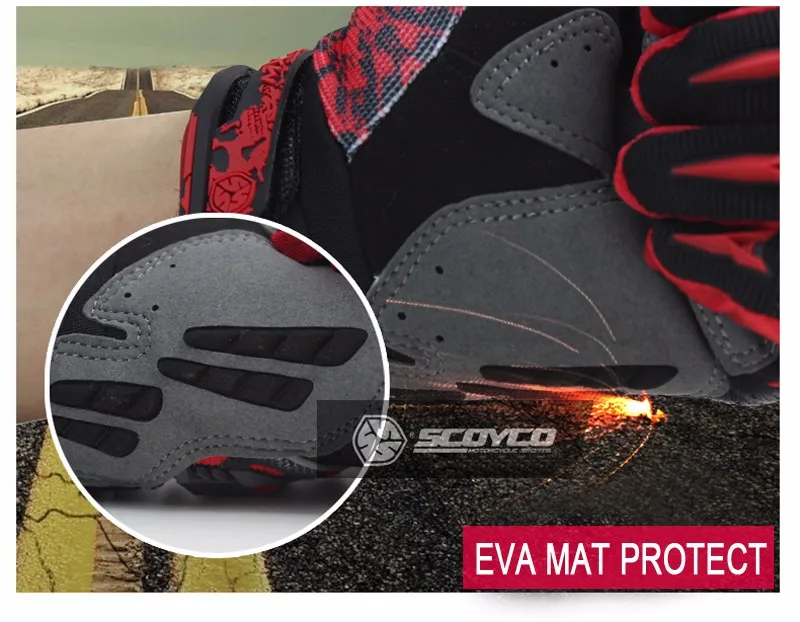 SCOYCO Мотоциклетные Перчатки Кожаные носимые мотокросса гонщик защита Guantes Moto Профессиональный Luva Motociclista
