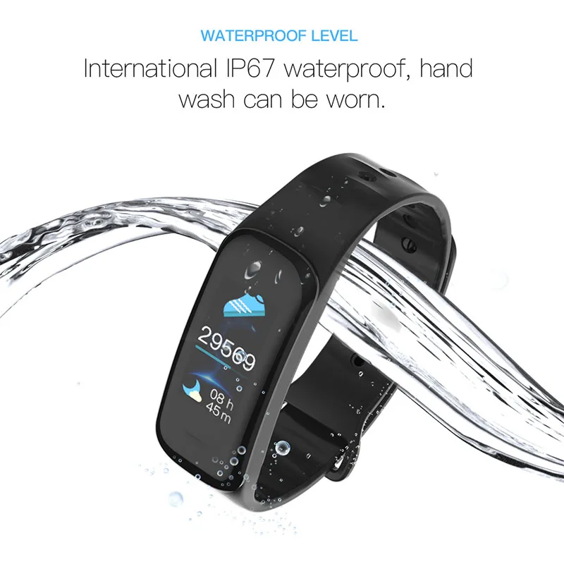 Wearpai C1Plus Цвет смарт браслет часы с функцией измерения пульса умный Браслет Фитнес