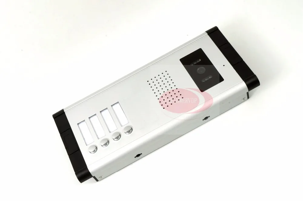 Инфракрасная CCD камера на 2 двери с 4 кнопками для четырех квартир цветная 7 дюймов