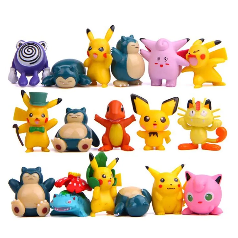 Горячая Распродажа 17 шт./компл. cartoonCharmander Пикачу Eevee Snorlax Сквиртл Mudkip действие и