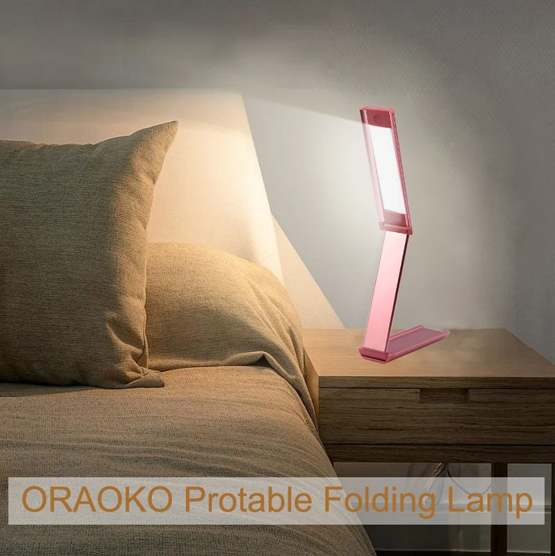 Складная светодиодный настольная лампа USB Перезаряжаемые Портативный LED Настольная лампа для защиты глаз Алюминий сплава светильник для изучения работы Отдых на природе