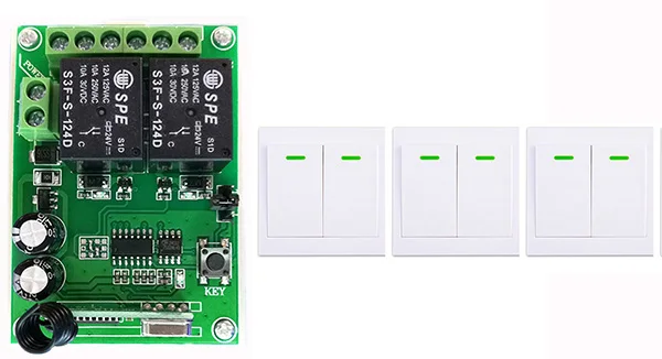 Новый цифровой переключатель дистанционного управления DC24V 2CH приемник