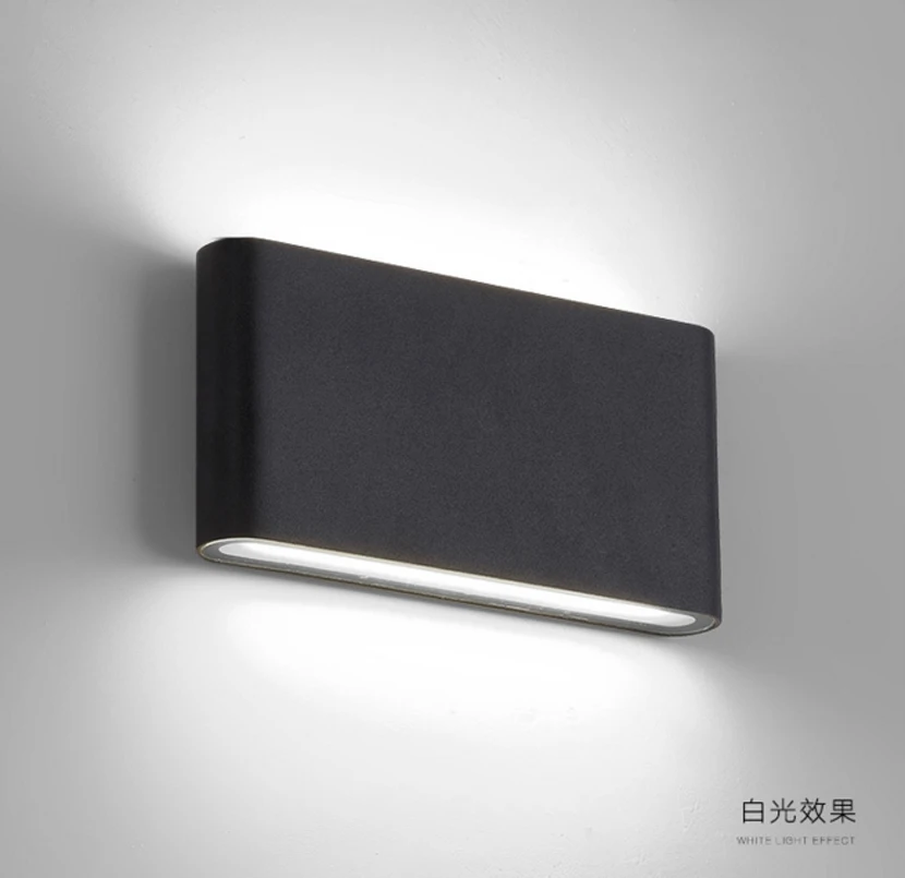 T Водонепроницаемая наружная настенная лампа квадратная алюминиевая голова