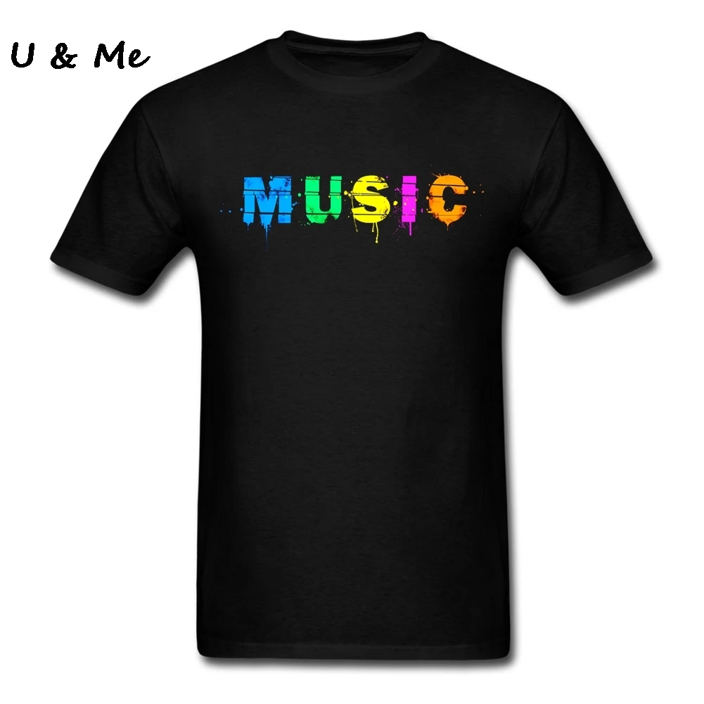 Футболки с круглым воротником для мужчин музыка Роскошные красочные Camisetas хип