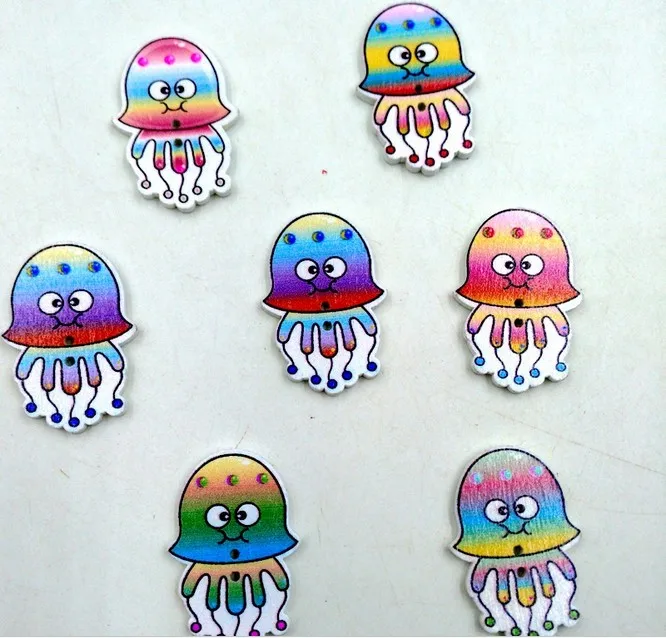 50 шт. декоративные деревянные пуговицы в виде Медузы|buttons decorative|wooden buttonsdecorated wooden