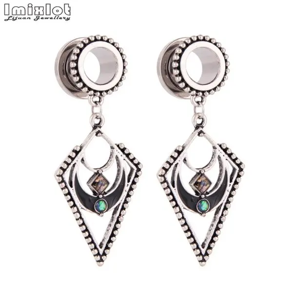 Style 1 1 шт. беруши из нержавеющей стали и тоннели пирсинг для уха винт подходит для расширения уха растягивается пирсинг телесные туннели ювелирные изделия для тела - Окраска металла: Style 1
