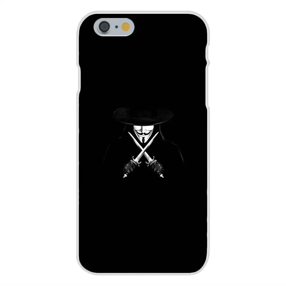 Anonymous Mask For Apple iPhone X XS Max XR 4 4S 5 5C 5S SE 6 6S 7 8 Plus Soft Retail New Fashion | Мобильные телефоны и
