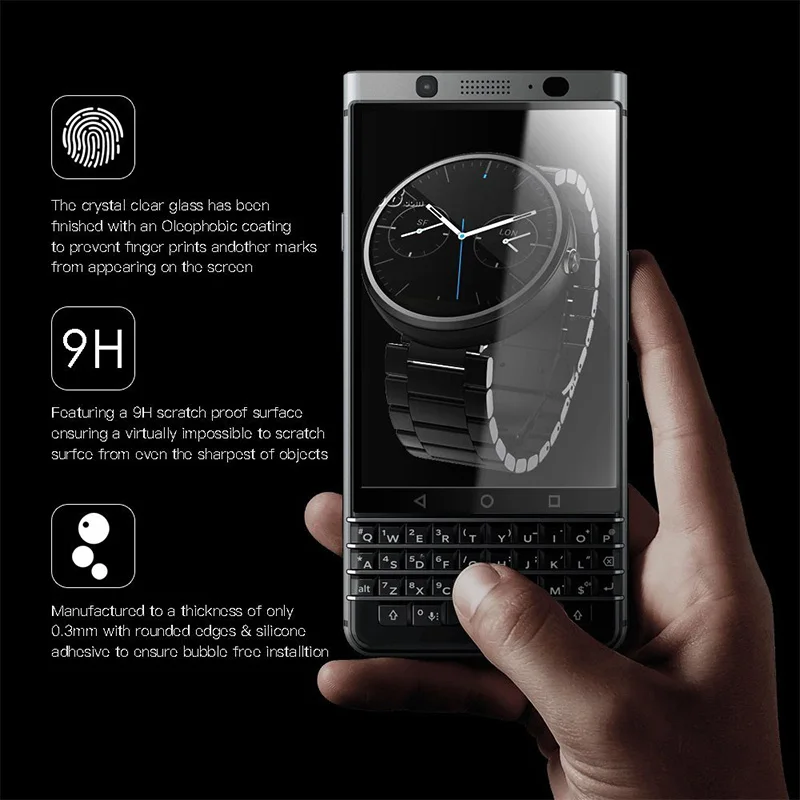 Закаленное стекло MCMEME для BlackBerry KEYone 9H 3D полное покрытие Передняя Защитная пленка