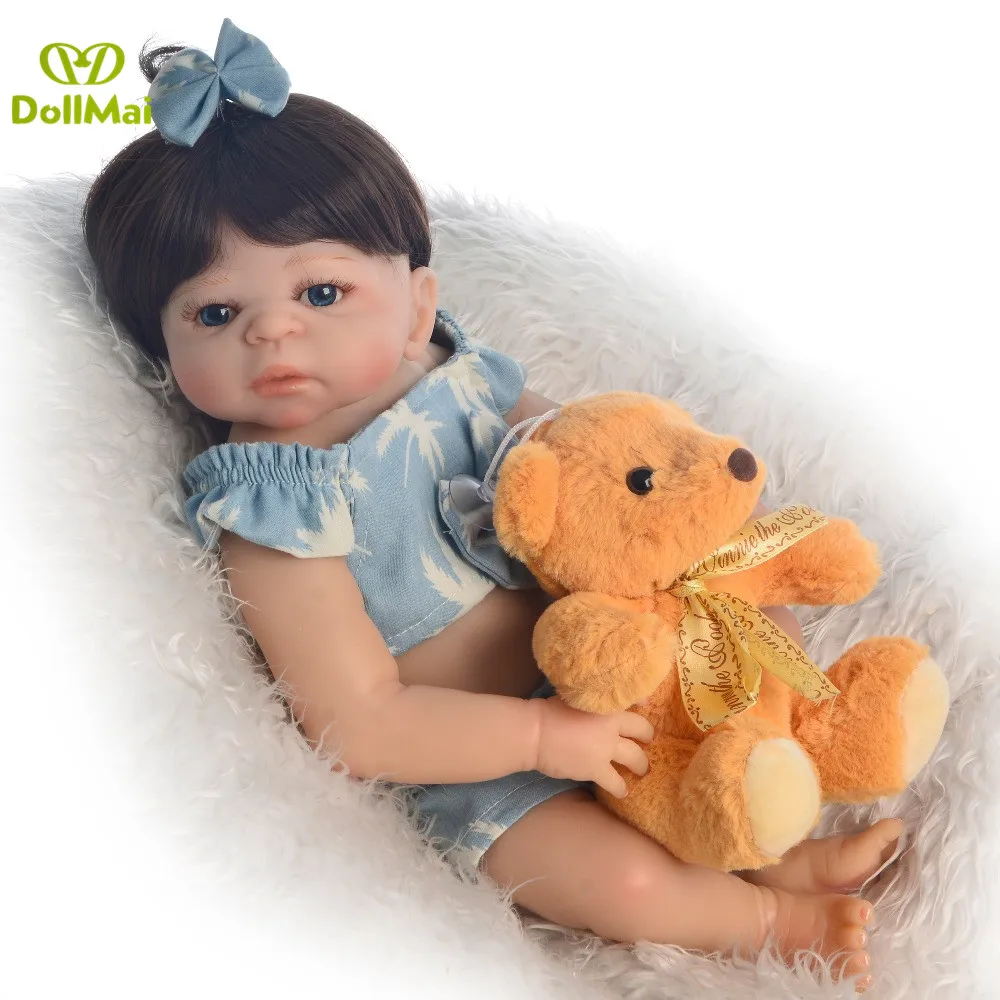 

48CM premie bebes Reborn Dolls Realistic newborn baby Doll soft full body silicone Boneca Doll l.o.l doll girls gift toys