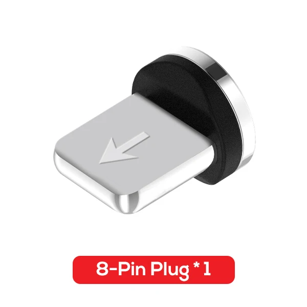 For iOS Plug TOPK R-Line светодиодный магнитный кабель Micro USB и usb type-C, Магнитный зарядный кабель для iPhone X 8 7 6 Plus, USB C, кабели для телефонов, красный цвет - Цвет: For iOS Plug