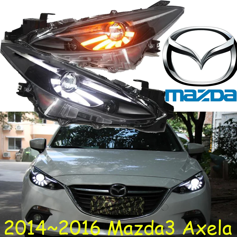 

2014~2016y car bumer head light for mazda 3 mazda3 axela headlight car accessories LED DRL HID xenon fog for axela headlamp