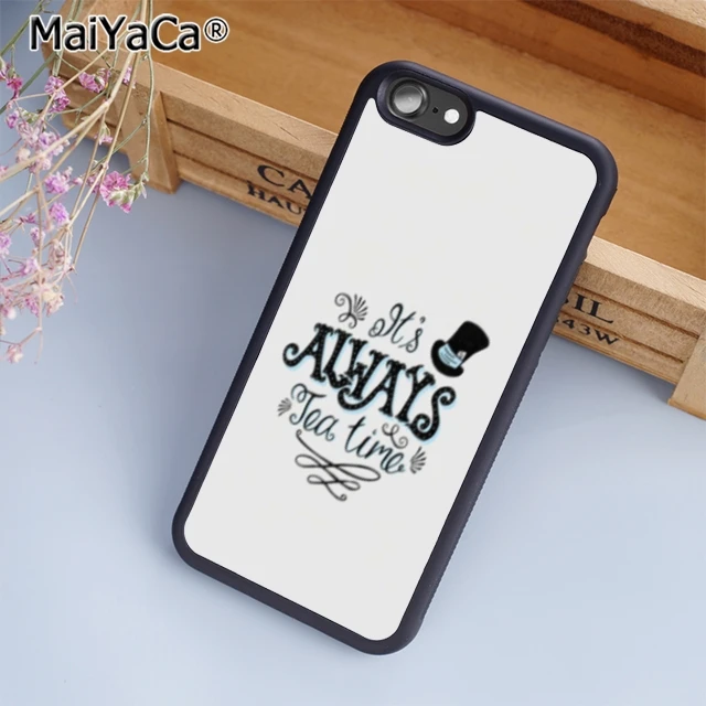 MaiYaCa чехол для телефона с надписью &quotAlways Mad Hatter&quot iPhone 4 5 5s SE 6 s 7 8 plus 10 X Samsung Galaxy S6 S7 S8