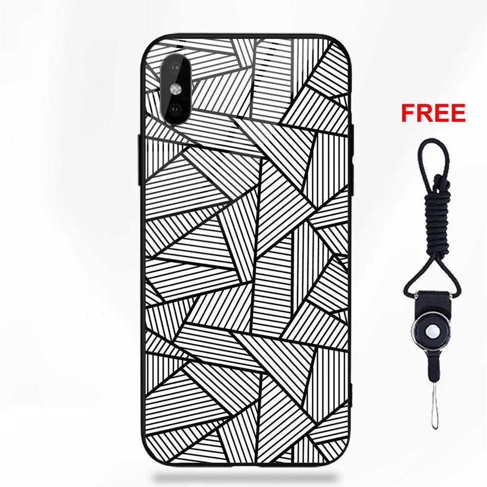 Для Apple iPhone 5 5C 5S SE 6 S 7 8 плюс X XS Max XR Мягкий ТПУ чехол + закаленное стекло Капа