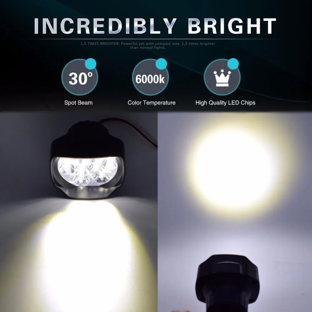 1 пара мотоцикл DRL светодиодный головной светильник противотуманные лампы 9 s 12V