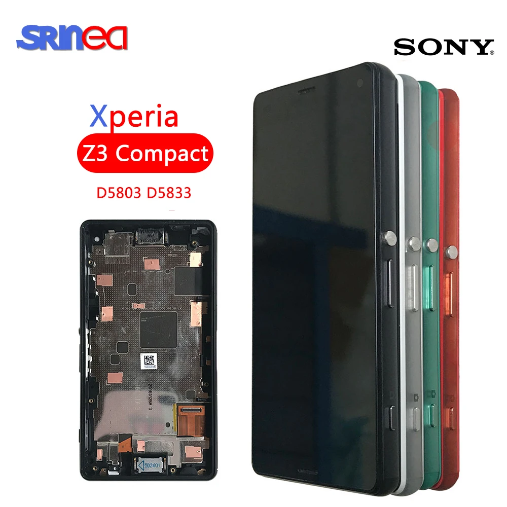 4 6 дюймовый черный белый ЖК дисплей для Sony Xperia Z3 Compact D5803 D5833 с сенсорным экраном