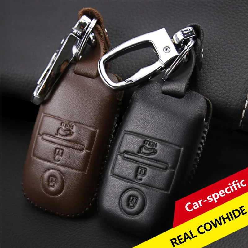 Подлинная Кожаный чехол для ключей Kia KX3/KX5/K3S/Рио/Ceed/Cerato/Optima/K5/Sportage/Sorento/K2/Soul/K3