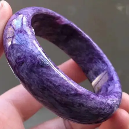 Бесплатная доставка Высокое качество натуральный фиолетовый Charoite браслет с