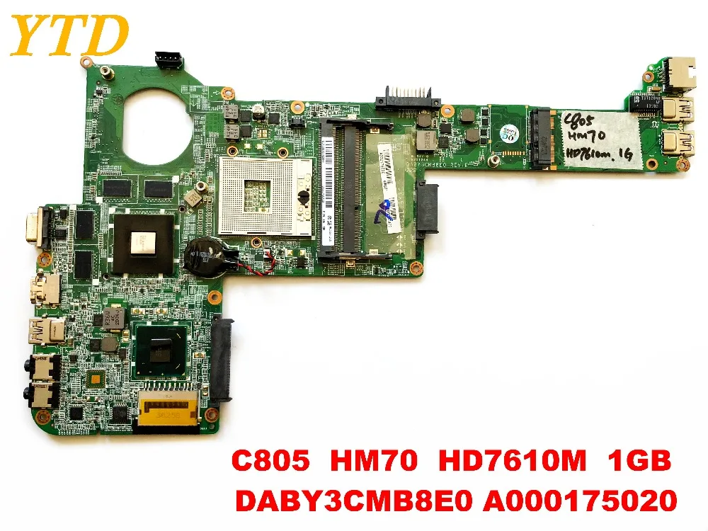 Оригинальная материнская плата для ноутбука Toshiba C805 HM70 HD7610M 1 ГБ dаби3cmb8e0 A000175020