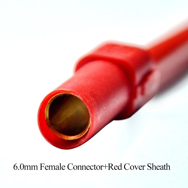Red Female Amass XT150 банан 6,0 мм разъем мужской женский красный черный оболочка разрядки провода 15 см 10awg силиконовый провод для RC Lipo батареи - Цвет: Red Female