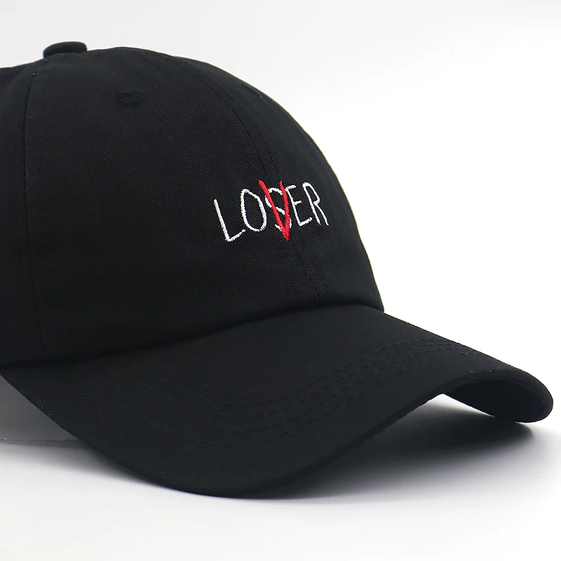 Lover Loser Бейсболка унисекс вышивка 100% хлопок папа шляпа регулируемая мода snapback хип
