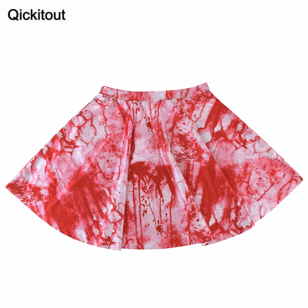 Qickitout юбки красный bleed горячие сексуальные модные женские Постепенное Цвет крови