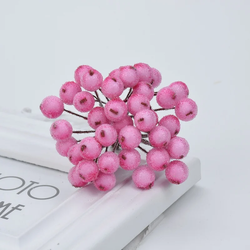 pink 20 шт/40 голова поддельные искусственные цветы «сделай сам» дома Рождество год Свадебные украшения подарки помпоны флористика гортензия - Цвет: pink
