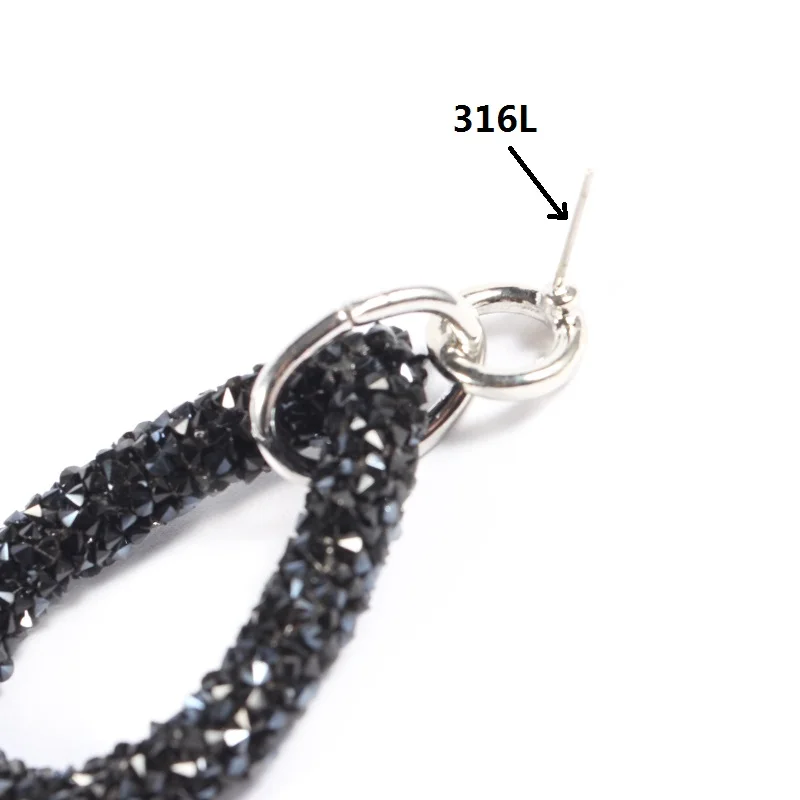Женские серьги капельки Sehuoran большие из сплава цинка с кристаллами|jewelry beijing|earring