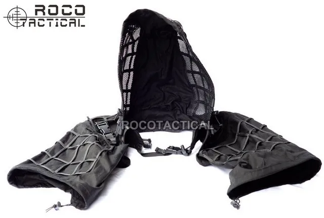 Black Ghillie ROCOTACTICAL военный Снайпер Ghillie Viper Hood Combat Ghillie Suit Foundation Custom Ghillie Hood Jacket камуфляж, лесная местность - Цвет: Black Ghillie